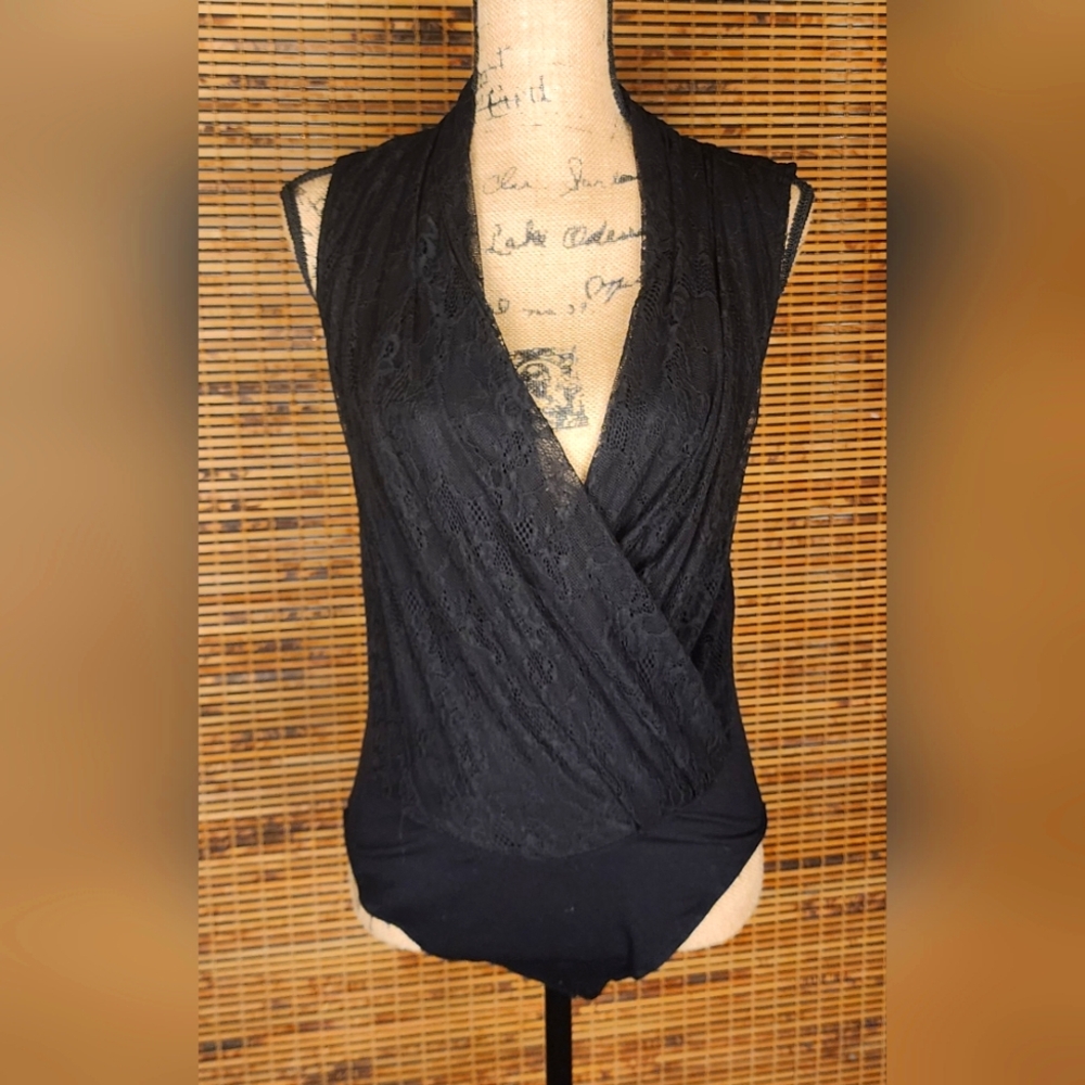 Marilyn Monroe Black Wrap Bodysuit